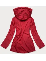 Tmavo modro-červená obojstranná dámska prešívaná bunda (MHM-W589)