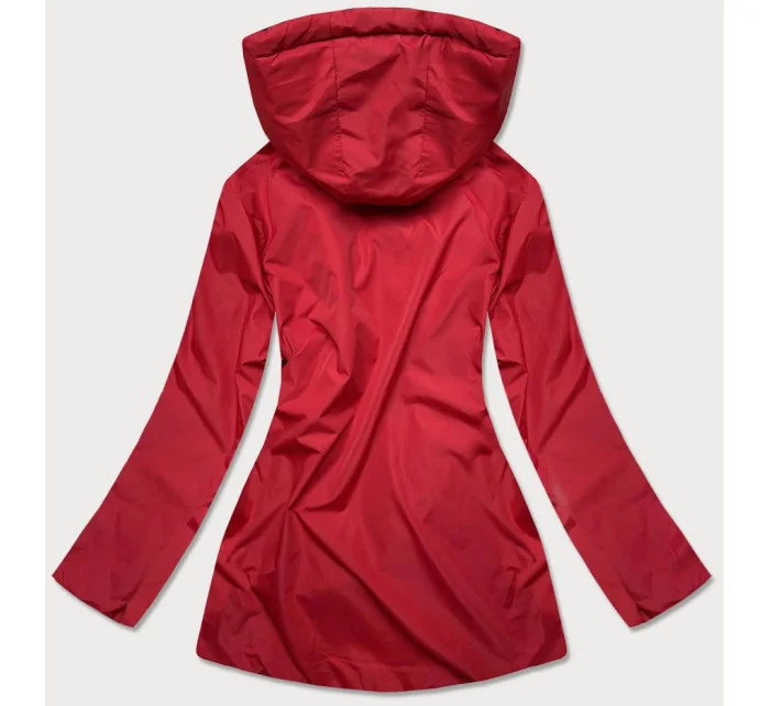 Tmavo modro-červená obojstranná dámska prešívaná bunda (MHM-W589)