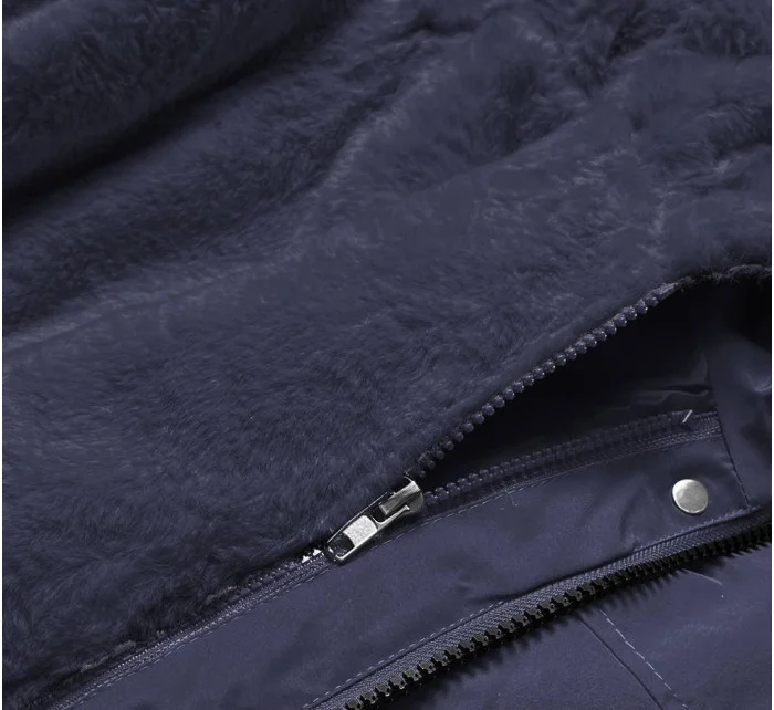 CIEPŁA KURTKA ZIMOWA DAMSKA GRANATOWA model 21243816 - MHM