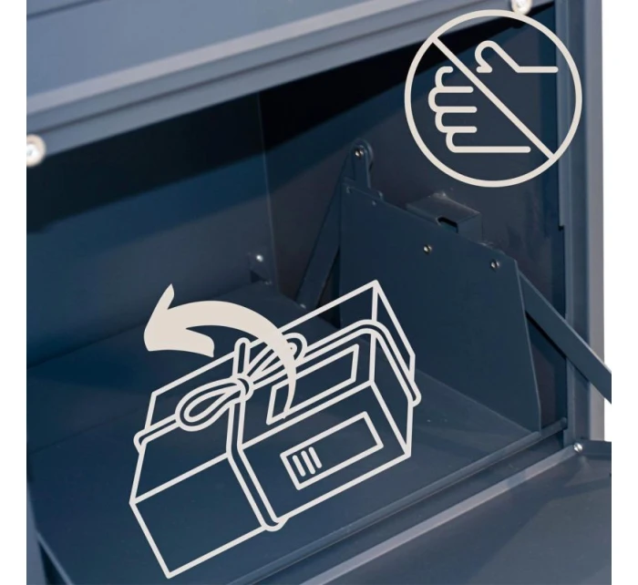 KURIÉRSKA POŠTOVÁ SCHRÁNKA 2V1 STOJACA 38X41X102CM 1068749