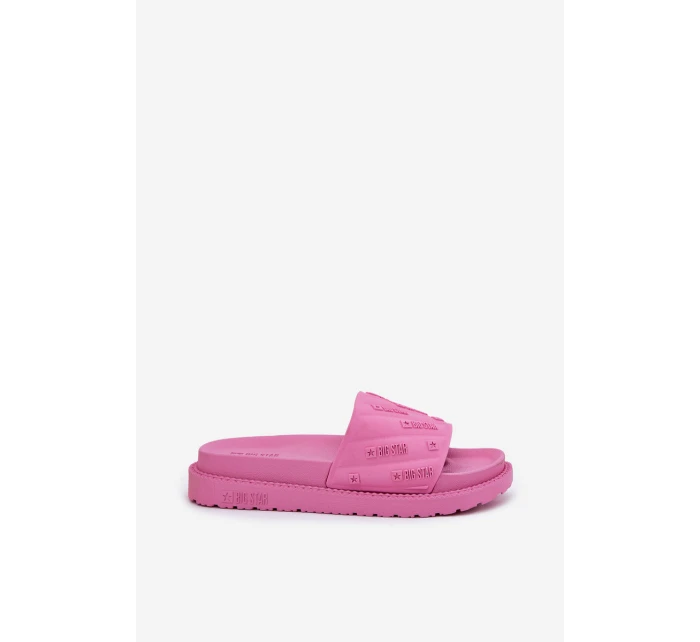 Klapki Damskie Na Platformie Big Star RR274A541 Różowe Klapki Damskie Na Platformie Big Star RR274A541 Różowe