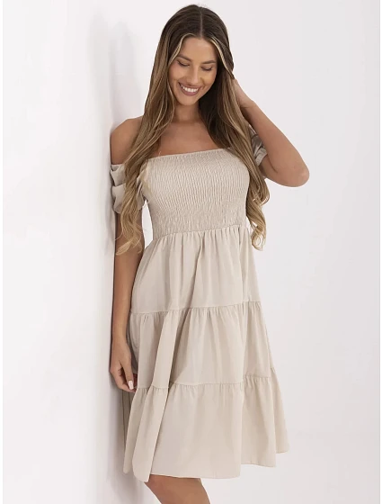 Sukienka MI SK model 21142059 beżowy - FPrice