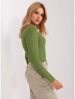 Sweter PM SW model 18900662 khaki - FPrice Sweter PM SW model 18900662 khaki - FPrice