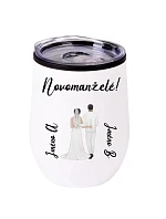 Personalizovaný termohrnček „BOWL“ so svadobným párom