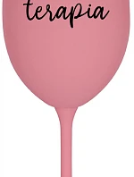 MOJA TERAPIA - ružový pohár na víno 350 ml
