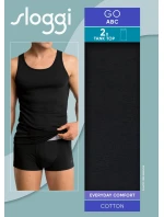 sloggi men GO ABC 2.0 Tank Top 2P - BLACK - SLOGGI BLACK - SLOGGI