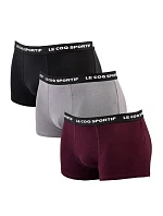 Le Coq Sportif pánske boxerky 3PAK black grey burgundy