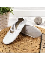 Dievčenské biele kožené balerínky - Nazo Dievčenské biele kožené balerínky - Nazo