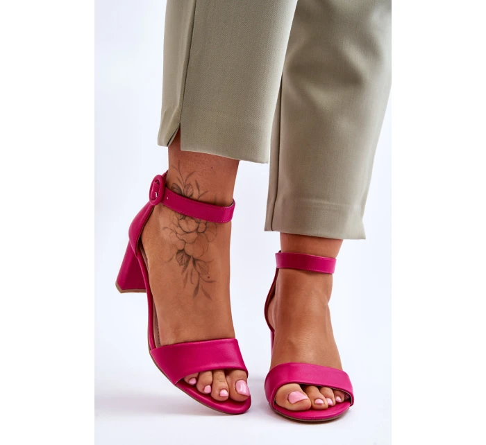 Dámské Sandály Na Podpatku Fuchsie model 21618211 - EVENTO