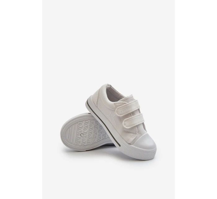 Dziecięce Trampki Na Rzepy Big Star NN374117 Białe Dziecięce Trampki Na Rzepy Big Star NN374117 Białe