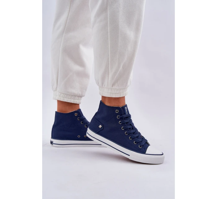 Dámské Vysoké Tenisky Big Star model 21683856 Tmavě Modré - Big Star Shoes