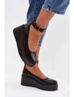 Dámské polobotky na platformě s páskem Černé Belvissa Dámské polobotky na platformě s páskem Černé Belvissa