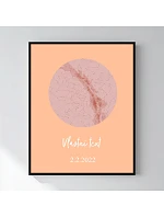 Personalizovaný magický fotorámik – 40x50 – hviezdna mapa