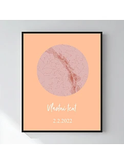 Personalizovaný magický fotorámik – 40x50 – hviezdna mapa