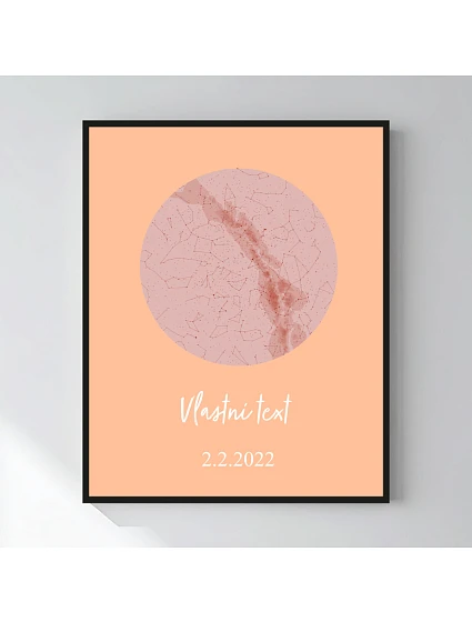 Personalizovaný magický fotorámik – 40x50 – hviezdna mapa