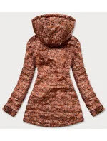 Dámska obojstranná bunda v khaki farbe parka / prešívaná (CAN-621)