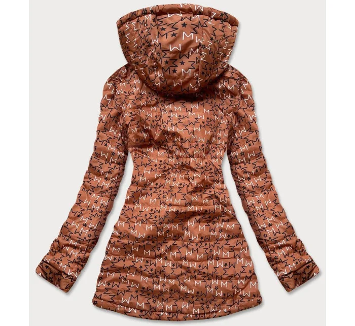 Dámska obojstranná bunda v khaki farbe parka / prešívaná (CAN-621)