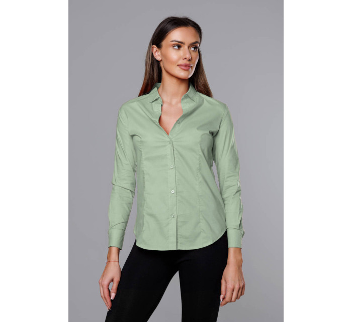 Svetlo zelená klasická dámska košeľa (HH039-39)