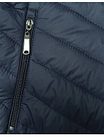 Tmavě modrá tenká dámská prošívaná vesta se stojáčkem model 18823249 - J.STYLE Tmavě modrá tenká dámská prošívaná vesta se stojáčkem model 18823249 - J.STYLE