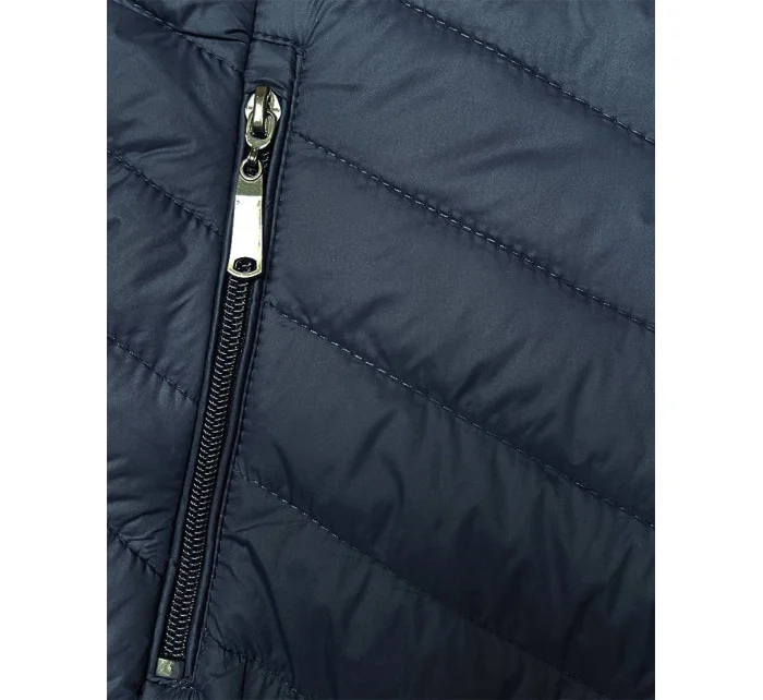 Dámska tenká prešívaná vesta so stojačikom tmavomodrá (16M9063-215) Dámska tenká prešívaná vesta so stojačikom tmavomodrá (16M9063-215)