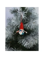 DEKORATÍVNA BÁBIKA S TAŠKOU MODRÉ DIEVČA 7,5 CM