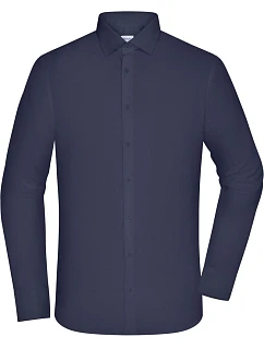 JN Popelínová košile slim fit s dlouhým rukávem 02. navy model 22445811 - Daiber