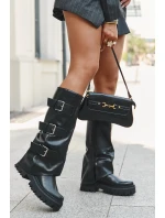 Zateplené dámské kozačky se  Černé model 21709299 - Boto