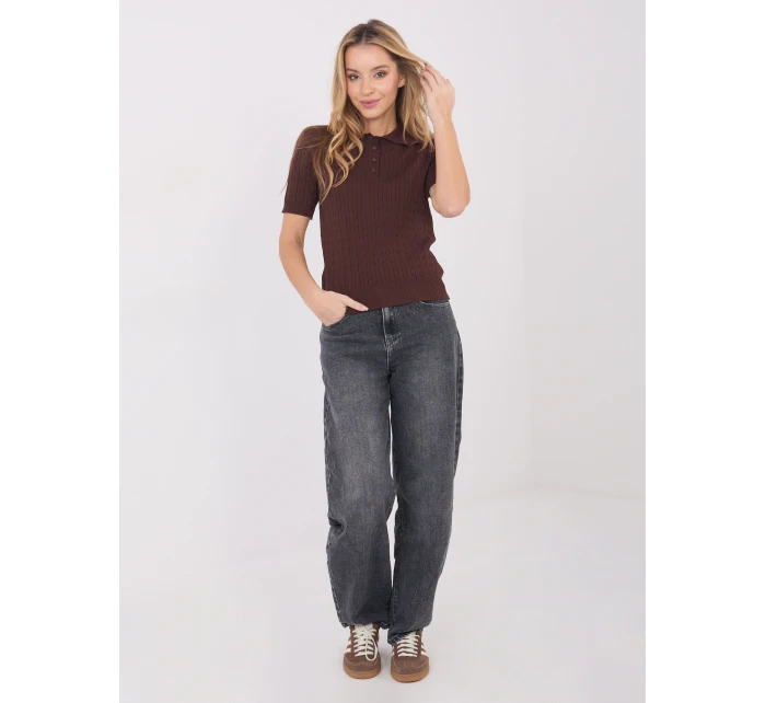 Jumper PM SW CV6679.32 tmavohnedý