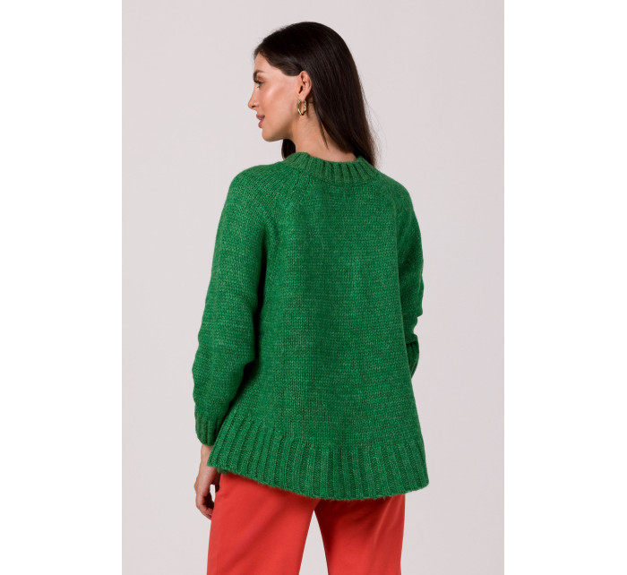 Pletený sveter BeWear BK105 Emerald