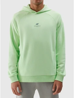 Pánska mikina s kapucňou z organickej bavlny 4F - svetlozelená