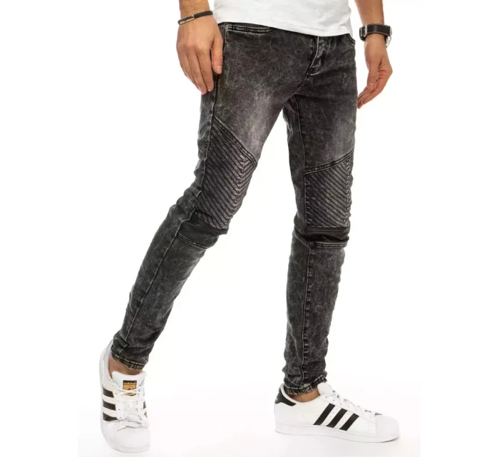 Pánske tmavosivé džínsové nohavice FashionStreet UX2942