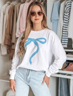 Dámska oversize mikina SOFTTIE biela Dstreet BY1376