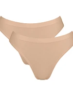 Dámske nohavičky GO Sense High leg 2P - BROWN - light beige 1195 - SLOGGI