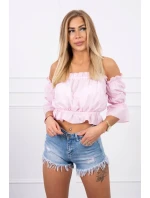 Púdrovo ružová blúzka