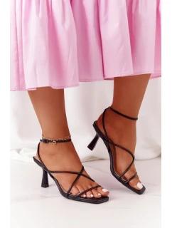 Sandály Na Podpatku Se špičkou  Černé model 21552776 - S.Barski