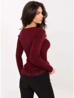 Sweter PM SW model 21365574 bordowy - FPrice