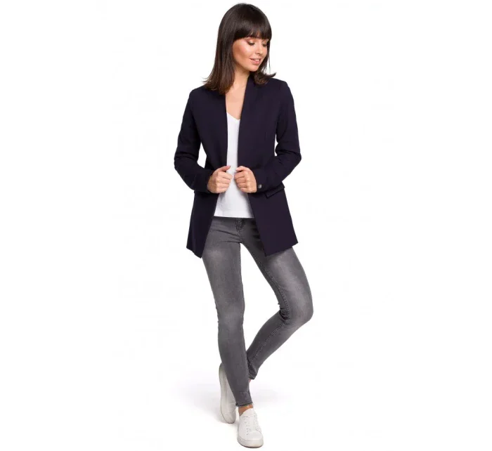 sako z bavlněné příze tmavě modré model 18002057 - BeWear