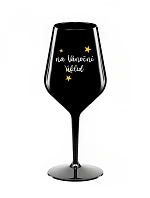 NA Vianočné čistenie - čierny nerozbitný pohár na víno 470 ml