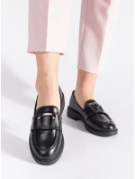 Dámske pohodlné čierne mokasíny bez podpätku Dámske pohodlné čierne mokasíny bez podpätku