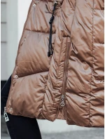 Dámska prešívaná zimná bunda ULTRAWAY s kapucňou hnedá FashionStreet TY4644 Dámska prešívaná zimná bunda ULTRAWAY s kapucňou hnedá FashionStreet TY4644