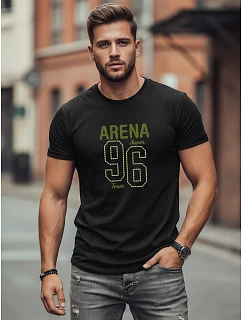 Tshirt męski z nadrukiem  czarny model 22194512 - FashionStreet