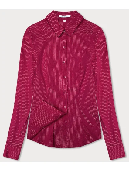 Koszula damska w srebrne paseczki ciemnoróżowa (AWT0111) Koszula damska w srebrne paseczki ciemnoróżowa (AWT0111)