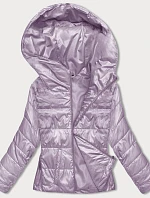 Dámska krátka bunda s kapucňou heather (B8187-51)