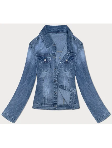 Svetlomodrá jednoduchá dámska džínsová bunda (DL2249L)