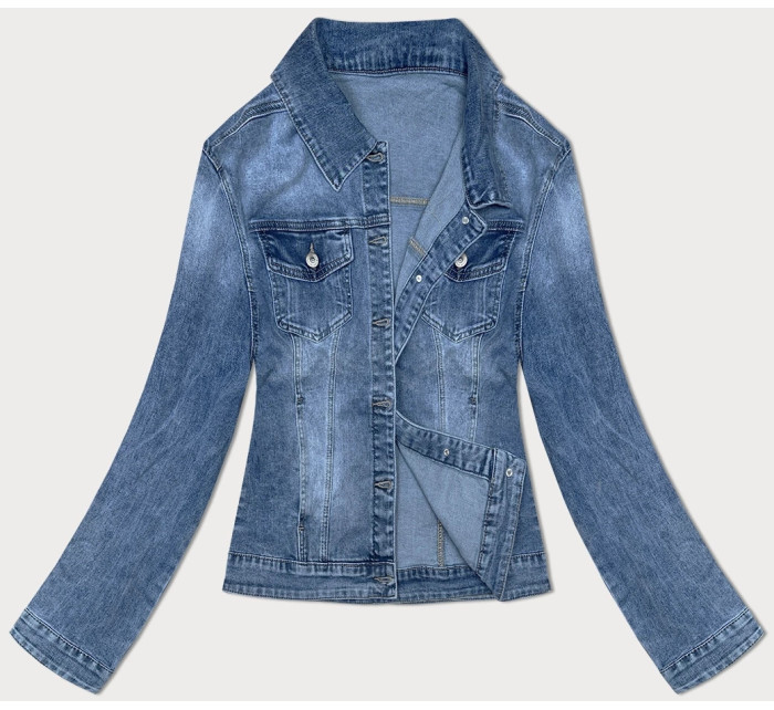 Svetlomodrá jednoduchá dámska džínsová bunda (DL2249L)
