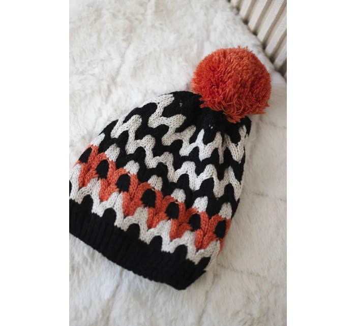 Dámská čepice Laila orange model 18751315 - K-Fashion Dámská čepice Laila orange model 18751315 - K-Fashion