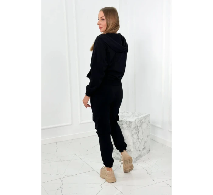 Set 3 v 1 mikina + top + nohavice čierny Set 3 v 1 mikina + top + nohavice čierny