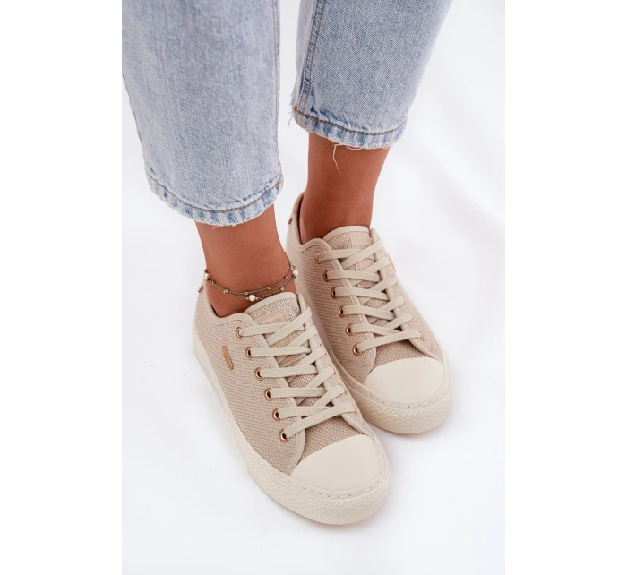 Dámské Textilní Tenisky Big Star model 21693141 Béžové - Big Star Shoes Dámské Textilní Tenisky Big Star model 21693141 Béžové - Big Star Shoes