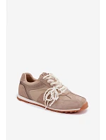 Kožené semišové dámské tenisky Big Star model 22100153 béžové - Big Star Shoes