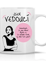 I AM THE LEADER (FEMALE) - klasický biely keramický hrnček 300 ml
